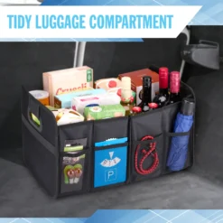 All Ride Kofferraum Organizer - 50 X 32 X 70 CM - 2 Große Fächer Und Einsätze - Organisieren Von Auto Zubehör - Faltbares Design - Schwarz -Volkswagen || AL-KO Verkaufsgeschäft 70621d4cca7bbf3ccb3d4a45e265ee33