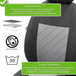 Autositzbezüge 2+3 - Universal Auto Sitzauflagen Set - Dreilagig Auto Sitzbezüge Mit Reißverschluss - Schwarz Schonbezüge Auto - Craft -Volkswagen || AL-KO Verkaufsgeschäft 731cfa9cd706eaef38b3f335cd0cdbe2