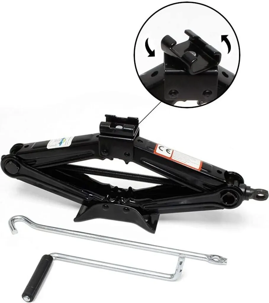 Speed 2T Scherenwagenheber Wagenheber PKW Heber Für Auto Familienauto Kleinlastwagen - Schwarz 5 Speed 2T Scherenwagenheber Wagenheber PKW Heber Für Auto Familienauto Kleinlastwagen - Schwarz – Bild 3