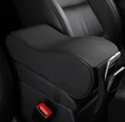 Universal Auto Armlehnenerhöhung | KFZ Armlehne [Farbe: Schwarz] - Memory-Schaum Armauflage - Bezug Kunstleder Für Mittelkonsole | Armstütze [gepolstert] Für Mittelarmlehne Mit Handyhalterung -Volkswagen || AL-KO Verkaufsgeschäft 76570b651f739c4b3824886a607db25c