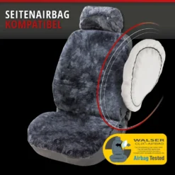WALSER Auto-Sitzbezug Lammfell Iva, Lammfellbezug Mit Reißverschluss, ZIPP-IT Autoschonbezug Lammfell, PKW-Sitzbezug Lammfell Anthrazit -Volkswagen || AL-KO Verkaufsgeschäft 7962581485969969877da6d1ec8aba7d