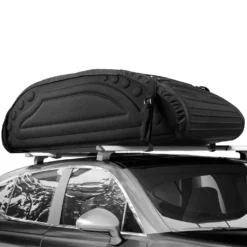 COSTWAY 425L Auto Dachbox Dachkoffer Gepäcktasche Mit Transportbändern Für Jeeps Autos SUV Schwarz