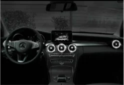 Komplett Set Passend Zu Mercedes C GLC Strass Glitzer Blende Ringe Lüftung Klima