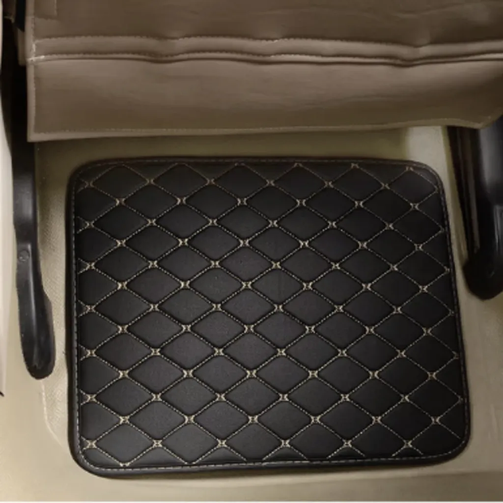 4 Stück Universal-Fussmatten Aus Kunstleder, Vorne Und Hinten, Wasserdicht, Schwarz Und Beige Genäht 5 4 Stück Universal-Fussmatten Aus Kunstleder, Vorne Und Hinten, Wasserdicht, Schwarz Und Beige Genäht – Bild 3