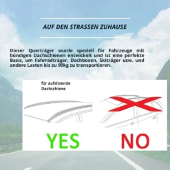 Dachträger - Relingträger - Dachgepäckträger - Querträger Dachreling - Relingträger Universal - VDP-R003 - Aluminium - 135cm - 90kg - Für Bündige Dachschienen -Volkswagen || AL-KO Verkaufsgeschäft 882045e0238ffb25b2c3924839d2622e