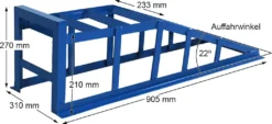 Auffahrrampe Rampe PKW 2x Blau Bis 225er Räder Extra Breit 2000 Kg Pro Paar