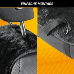 WALSER Autositzbezug Lammfell, Lammfellbezug Cosmo, Autoschonbezug Lammfell, Autositzauflage Lammfell, Sitzauflage Echt Lammfell Schwarz 20012 -Volkswagen || AL-KO Verkaufsgeschäft 8b3b1841e3a29eaa634e80454527832a