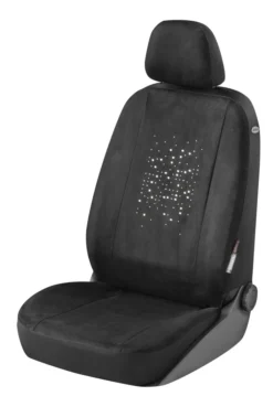 WALSER 11067 Autositzbezug Angelina Verziert Mit Kristallen Von Swarovski, Schonbezug Für Vordersitz, Sitzschoner