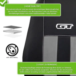 Autositzbezüge 2+3 - Universal Auto Sitzauflagen Set - Dreilagig Auto Sitzbezüge Mit Reißverschluss - Schwarz Schonbezüge Auto - GT-Blau -Volkswagen || AL-KO Verkaufsgeschäft 8d2c884fd32b573a4317dca6f6786b0e
