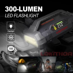 Auto-Starthilfe Mit Luftkompressor 1500A 18000mAh 12V Autobatterie-Booster Für Bis Zu 7L Gas Oder 4,5L Diesel, 150 PSI Reifenfüller Mit Digitalem Bildschirm｜Lokithor JA300 -Volkswagen || AL-KO Verkaufsgeschäft 8ee78f91b9d3ff61be9c0d341f1abd91