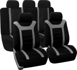 SB201 - Sitzbezug Set, Für Fahrzeuge Mit Oder Ohne Seitenairbag, Schwarz, Grau
