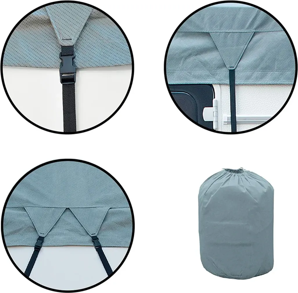 Dachschutzplane 5,5 X 3 M Schutzdach Für Wohnwagen, Wohnmobil Abdeckung Grau 7 Dachschutzplane 5,5 X 3 M Schutzdach Für Wohnwagen, Wohnmobil Abdeckung Grau – Bild 5