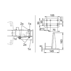 AL-KO Alko Stützradhalter Für Auflaufeinrichtung