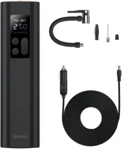 Baseus Mini Auto Kompressor Luftpumpe Für Zigarettenanzünder Schwarz (CRCQ000001)