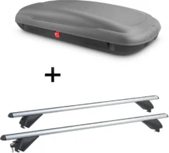 Dachbox VDP-BA400 + Alu Dachträger RB003 Kompatibel Mit Citroen DS7 (5Türer) Ab 2018