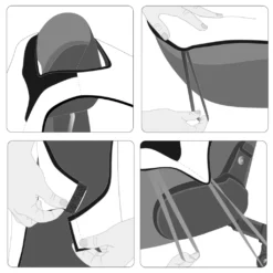 WALSER Auto-Sitzbezug 1 Vordersitz Tuning Star, Universal Sitzbezug-Auto T-Shirt Design, Autoschonbezug-Vordersitz, Sitzsschoner-Auto Schwarz/blau