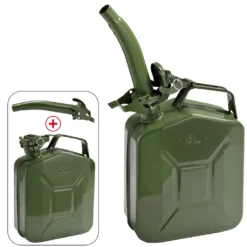 Monzana Benzinkanister 5 L Inkl. Ausgießer UN-Zulassung Metall Diesel Kraftstoffkanister Kanister Behälter