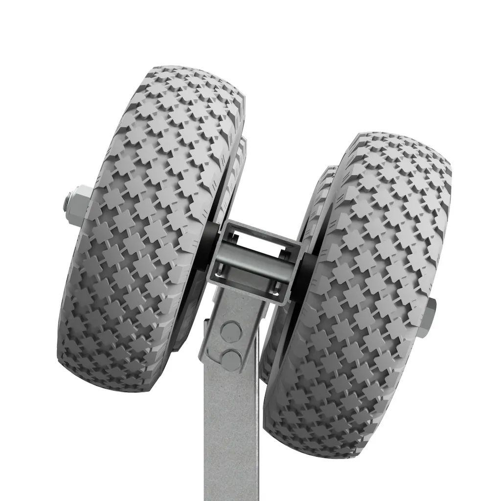 4er Slipwagen, Sliprollen, Sliphilfe, Bootstrailer, PolyurethanReifen, SUPROD RKSPUR-4, Ø200, Grau/schwarz 6 4er Slipwagen, Sliprollen, Sliphilfe, Bootstrailer, PolyurethanReifen, SUPROD RKSPUR-4, Ø200, Grau/schwarz – Bild 4