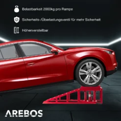 AREBOS PKW Auffahrrampe, KFZ Rampe, Hebebühne, Laderampe, Höhenverstellbar Von 270-375 Mm, 2 T -Volkswagen || AL-KO Verkaufsgeschäft 9f6dd827f7f57245968494f3aa5ab932