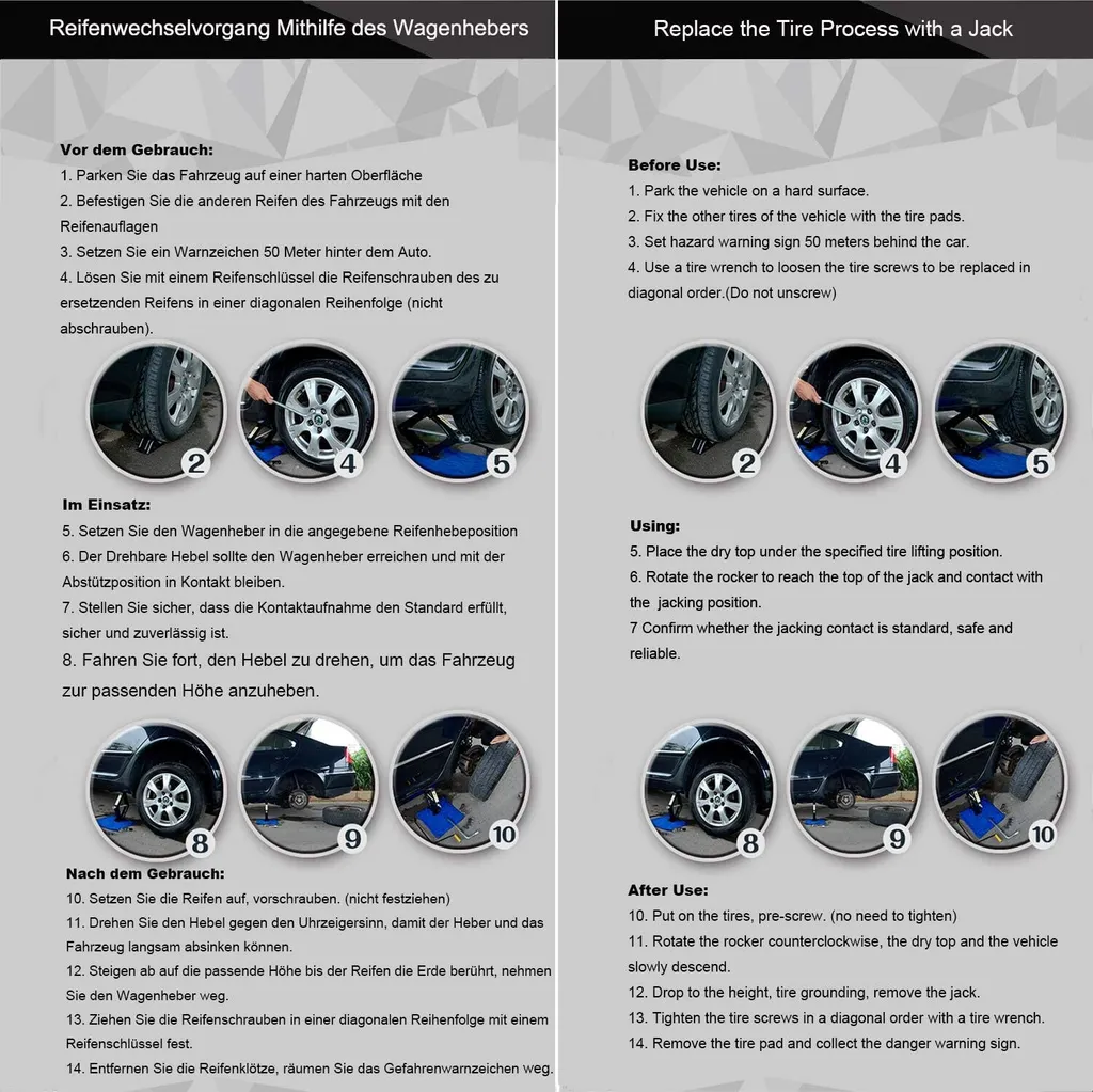 Speed 2T Scherenwagenheber Wagenheber PKW Heber Für Auto Familienauto Kleinlastwagen - Schwarz 8 Speed 2T Scherenwagenheber Wagenheber PKW Heber Für Auto Familienauto Kleinlastwagen - Schwarz – Bild 6