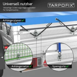Tarpofix® Dreiloch Planenhaken Mit Öse (10 Stk.) | Kombi Netzhaken Aus Verzinktem Guss | Anhänger Haken Zur Befestigung Von Anhängerplanen & Anhängernetze | Abspannhaken -Volkswagen || AL-KO Verkaufsgeschäft a56e818c1b002327c59938197d5feaf4