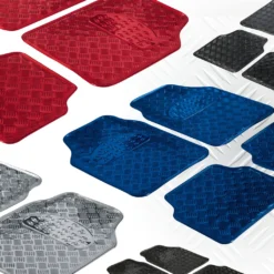 WALSER Gummimatten, Universal Automatte Metallic, Fußmatten Komplettset Riffelblech, Schutzmatte Silber, Zuschneidbare Schmutzfangmatte 28020 -Volkswagen || AL-KO Verkaufsgeschäft a597887ebda88516bc789df35a9e9719