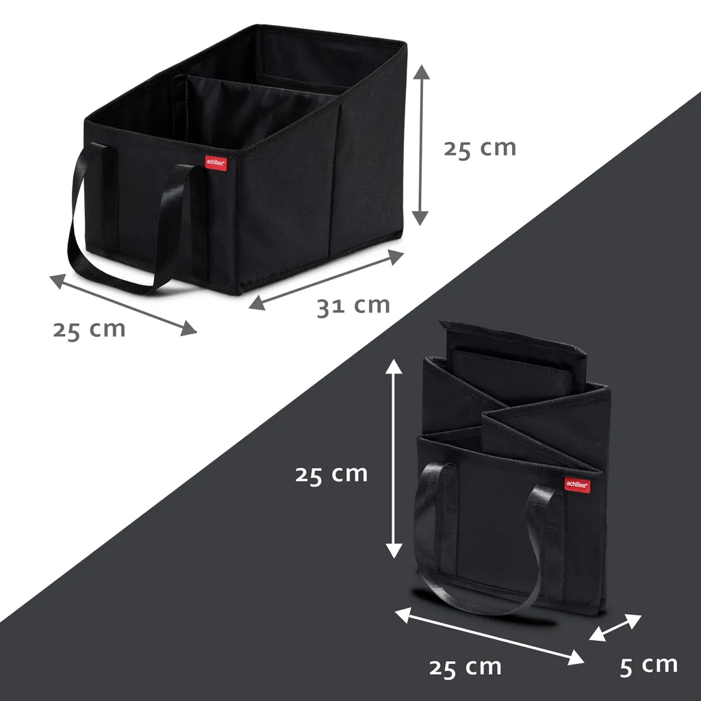Achilles Beifahrer-Organizer Rücksitz-Box Autositz-Tasche Vordersitz-Falkorb Schwarz 31x25x25cm 8 Achilles Beifahrer-Organizer Rücksitz-Box Autositz-Tasche Vordersitz-Falkorb Schwarz 31x25x25cm – Bild 6