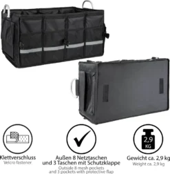 ONVAYA® Kofferraumtasche Schwarz | Auto Organizer Mit Ca 55 Litern Fassungsvermögen | Autotasche | Kofferraumbox Mit Taschen -Volkswagen || AL-KO Verkaufsgeschäft aa13aad8bca1340f478d65dfb56a5201