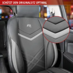 WALSER Sitzauflage Auto Rey, Sitzschoner Auto Schwarz/grau, Universal Auto Sitzauflagen, Autositzauflage Vordersitze, Sitzbezug Auto Vordersitze, Sitzkissen Auto Sportlook, Sitzbezüge Auto Für PKW/LKW -Volkswagen || AL-KO Verkaufsgeschäft ab983d9e3db0b55d3e34e066086b635c