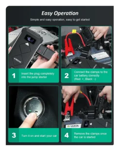 Starthilfe Powerbank 2400A 24000mAh 12V (Alle Benzin 8,0 Oder 6,0 L Diesel) LCD Auto Starthilfe Supersafe Tragbare Auto Batterie Upgrade Booster Und Intelligentes Starthilfekabel, Multifunktional -Volkswagen || AL-KO Verkaufsgeschäft ad7b978a11bae22ead33ad6a11b91d97