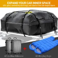 Auto Dachbox 15 Kubikfuß Faltbare Dachkoffer Aufbewahrungsbox Wasserdicht Dachtasche Dachgepäckträger Tasche Aufbewahrungsbox Für Reisen Und Gepäcktransport, Autos, SUVs, Schwarz -Volkswagen || AL-KO Verkaufsgeschäft af36e2e0ac5e959029a4534acc2ebe05