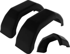 2er Set Kunststoff PP Anhänger Kotflügel Elastisch Stoßfest Schmutzfänger Schutzblech PKW Trailer Universal 8 Zoll 50x15x19 Schwarz