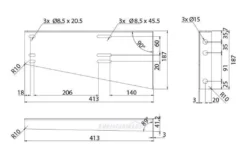 Daken HH420 - Horizontaler Halter - Pulverbeschichtet - Groß -Volkswagen || AL-KO Verkaufsgeschäft b84c30ebb83482fb40191717da652826