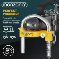 Monzana Anhängerschloss Für Gängige Anhängerkupplung Einfache Montage Diebstahlschutz Diebstahl Anhängersicherung Sicherheitsschloss, Farbe:gelb -Volkswagen || AL-KO Verkaufsgeschäft b8abb313f9ec9be05ef4394bc3510bf8