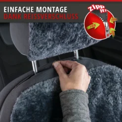 WALSER Auto-Sitzbezug Lammfell Iva, Lammfellbezug Mit Reißverschluss, ZIPP-IT Autoschonbezug Lammfell, PKW-Sitzbezug Lammfell Anthrazit -Volkswagen || AL-KO Verkaufsgeschäft b8bd65dedd39ecc62e7ca16c75a71b84