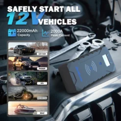 Gens Ace Auto Starthilfe Powerbank 2000A 22000mAh Mit 10W Drahtloses Ladegerät 12V Starthilfekabel Jump Starter Autobatterie-Ladegerät Booster -Volkswagen || AL-KO Verkaufsgeschäft bfbe8498027227b02cc29962b107337d