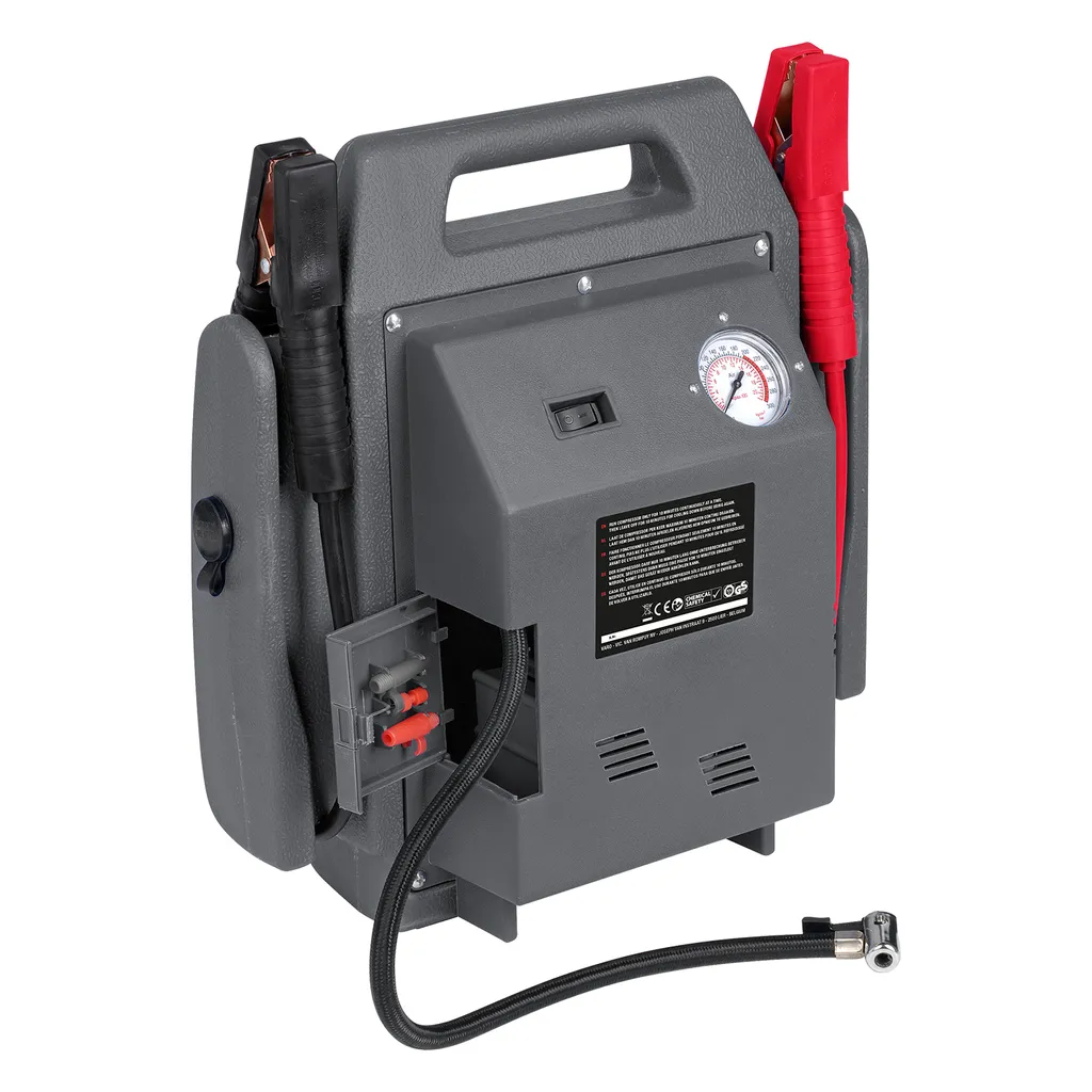 Starthilfe 4 In1 Pannenhilfe-Set Kompressor 12V Batterie Notleuchte Powerstation 5 Starthilfe 4 In1 Pannenhilfe-Set Kompressor 12V Batterie Notleuchte Powerstation – Bild 3