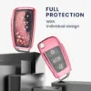 Kwmobile Autoschlüssel Hülle Kompatibel Mit Audi 3-Tasten Klappschlüssel - TPU Schutzhülle Schlüsselhülle Cover Schneekugel Sterne Pink Metallic Pink -Volkswagen || AL-KO Verkaufsgeschäft c74c6725402f16fbd11fd4e54c472abb