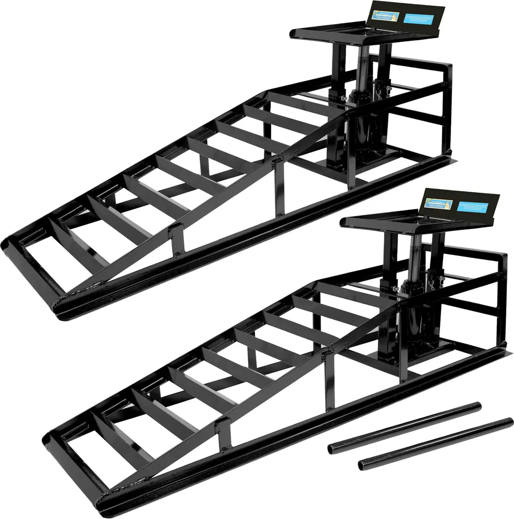 2x Hydraulischer Auffahrbock Auffahrrampe Pkw KfZ Wagenheber Höhenverstellbar 8 2x Hydraulischer Auffahrbock Auffahrrampe Pkw KfZ Wagenheber Höhenverstellbar – Bild 6