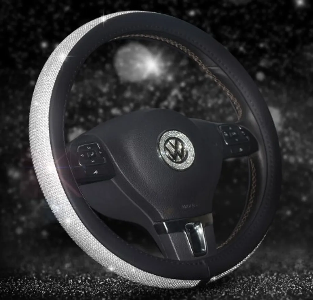 Volle Strass-Lenkradabdeckung, Autoteile Lederlenkradabdeckung, Kristall-Strassstein 4 Volle Strass-Lenkradabdeckung, Autoteile Lederlenkradabdeckung, Kristall-Strassstein – Bild 2