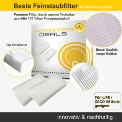 Feinstaub-Filter (2 Stück) Für ILIFE / ZACO V3, V5s Pro, V5x Modelle -Volkswagen || AL-KO Verkaufsgeschäft c8453a07d19857c642d3b94c1f28fef5