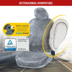 WALSER Autositzbezug Teddy, Sitzbezug Kunstfell, Veganer Auto-Schonbezug In Lammfell-Optik, Flauschiger Plüsch-Schonbezug Vegan Silber -Volkswagen || AL-KO Verkaufsgeschäft c964da6a79d05aa69a1634de09bf73b9
