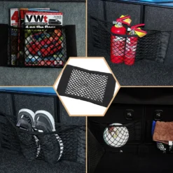 Auto Gepäcknetz Ablage Netz Rücksitz Universal Aufbewahrung Klettverschluss Netztasche Autositz Gepäck Kofferraum Organizer Gummiseil Kofferraumnetz Retoo -Volkswagen || AL-KO Verkaufsgeschäft ca379479b97ea796f7b2cad5ddce8fb9