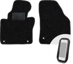 Moto-MOLTICO Vorne Fußmatten Auto Velours Autoteppiche Schwarz Automatten Set 2-teilig Passend Für VW Touran 2003-2015