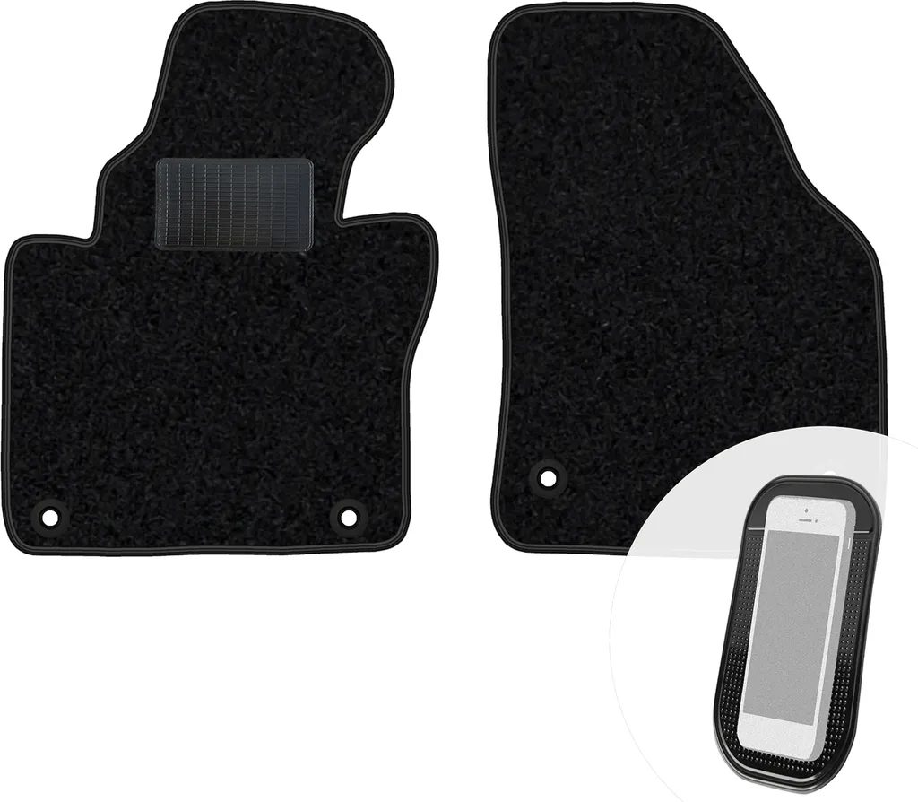Moto-MOLTICO Vorne Fußmatten Auto Velours Autoteppiche Schwarz Automatten Set 2-teilig Passend Für VW Touran 2003-2015 3 Moto-MOLTICO Vorne Fußmatten Auto Velours Autoteppiche Schwarz Automatten Set 2-teilig Passend Für VW Touran 2003-2015
