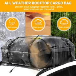 Auto Dachbox 15 Kubikfuß Faltbare Dachkoffer Aufbewahrungsbox Wasserdicht Dachtasche Dachgepäckträger Tasche Aufbewahrungsbox Für Reisen Und Gepäcktransport, Autos, SUVs, Schwarz -Volkswagen || AL-KO Verkaufsgeschäft d1a807b312475f50a1ae506144509fde 1