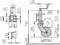 AL-KO AL-KO Anhänger Automatikstützrad 500kg Mit Flansch -Volkswagen || AL-KO Verkaufsgeschäft d91197b0224450807e1aae56008e6966