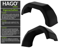 2er Set Kunststoff PP Anhänger Kotflügel Elastisch Stoßfest Schmutzfänger Schutzblech PKW Trailer Universal 8 Zoll 50x15x19 Schwarz -Volkswagen || AL-KO Verkaufsgeschäft de280b4362c9345f7cb06edebb34e469