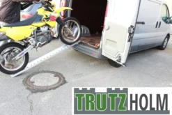 1x TrutzHolm® Alu Auffahrschiene 194cm / 200kg Auffahrrampe Verladerampe Motorrad Moped