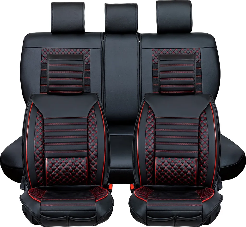 Sitzbezüge Passend Für Audi A4 Ab Bj. 2004 In Schwarz/Rot Set Paris 9 Sitzbezüge Passend Für Audi A4 Ab Bj. 2004 In Schwarz/Rot Set Paris – Bild 7